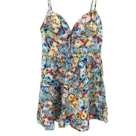 Oboe Women's Floral Mini Dress Size Large - Picture 2 of 14